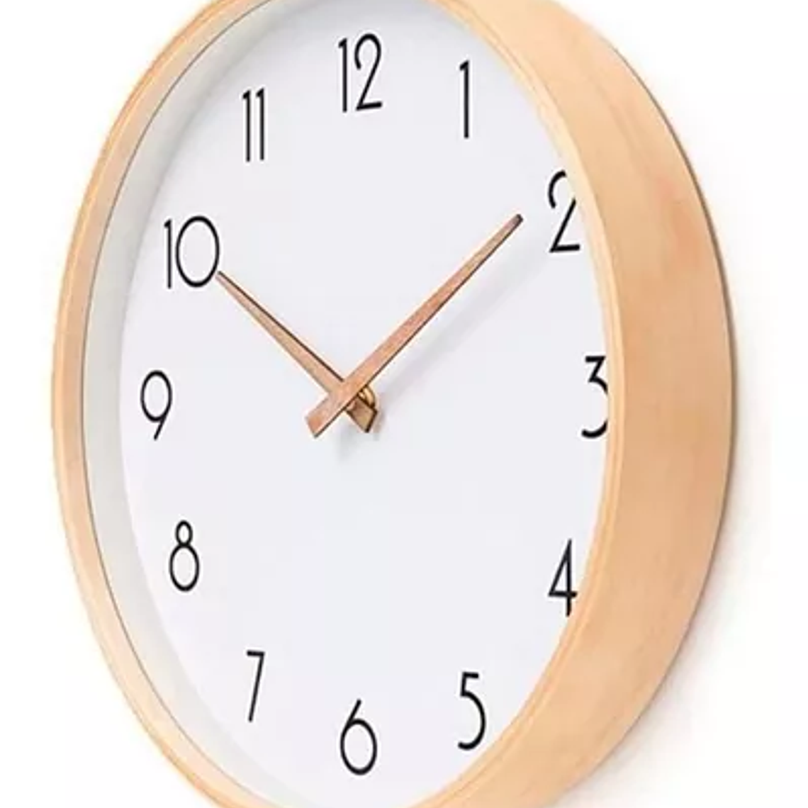 Reloj De Muralla Redondo Madera plástica Clara Análogo 2