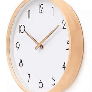 Reloj De Muralla Redondo Madera plástica Clara Análogo