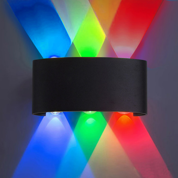 Luz Led Foco Aplique Pared 6 Leds Exterior 3