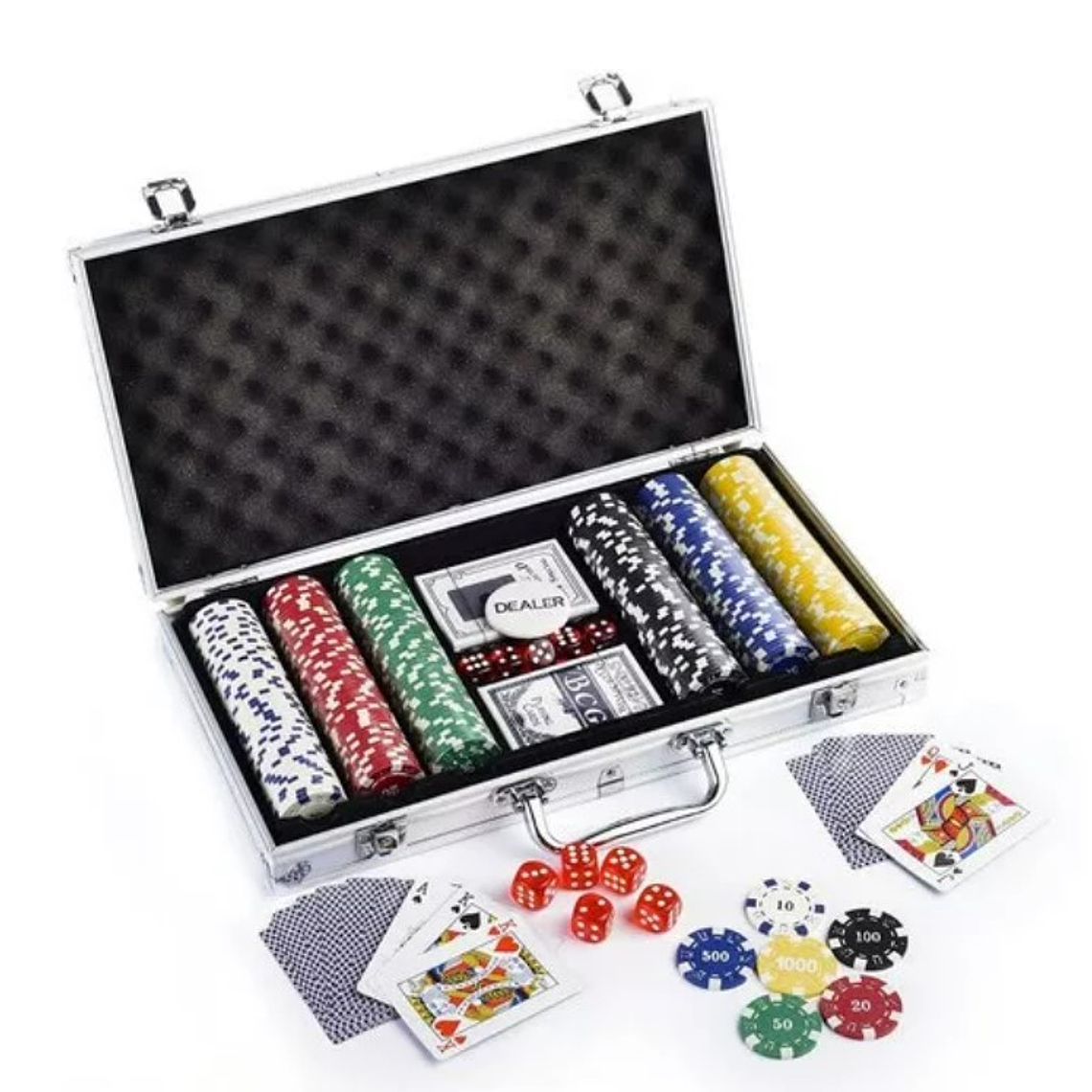 Set Poker Profesional 300 Fichas 11,5gr + Maleta Aluminio 1