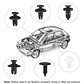 Set Clip Remache Plastico Sujecion Para Coche Broches Autos - Miniatura 3