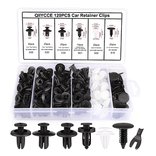 Set Clip Remache Plastico Sujecion Para Coche Broches Autos