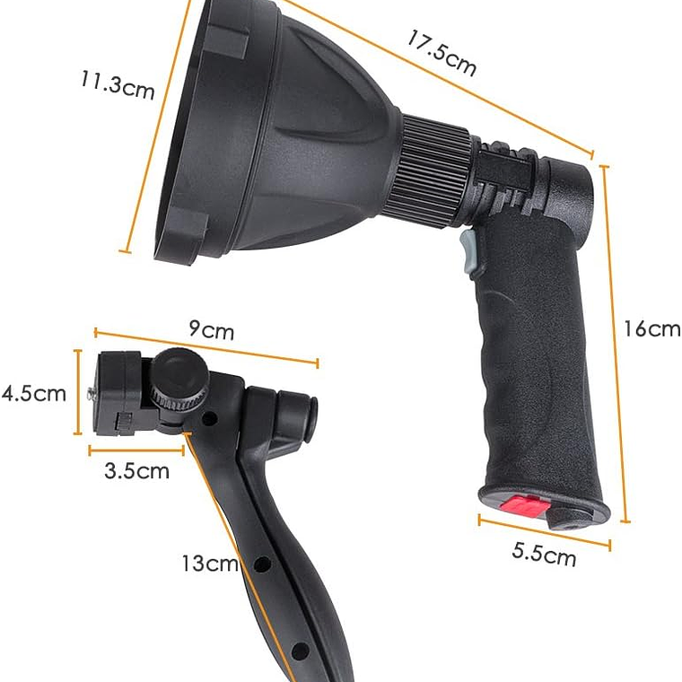 Linterna Super Brillante 1200lm Recargable Caza Camping 3