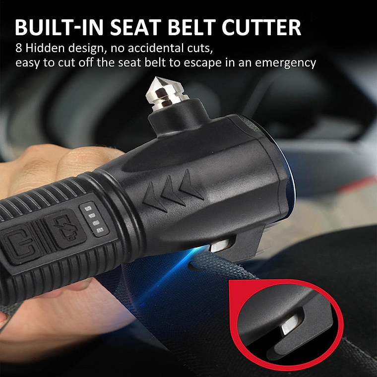 Linterna De Emergencia Multiuso Recargable Para Auto 6