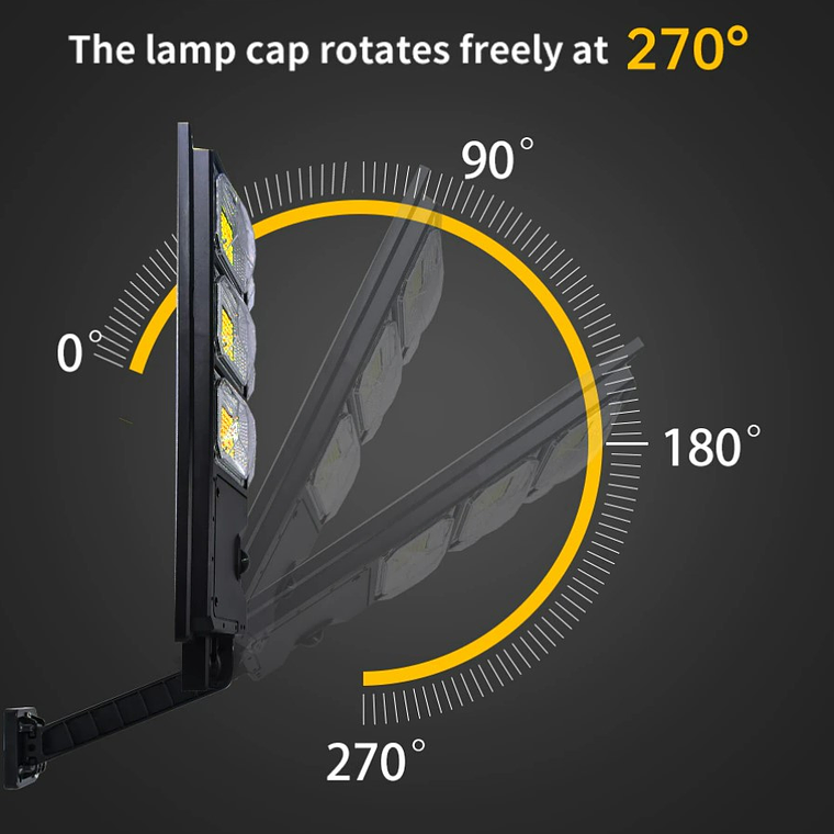 Foco Solar 200w Foco Potentes Sensor De Movimiento Exterior 3