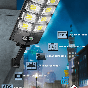 Foco Solar 200w Foco Potentes Sensor De Movimiento Exterior