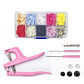 Pinza Remachadora Para Broches Plasticos Snap + 100 Broches - Miniatura 1
