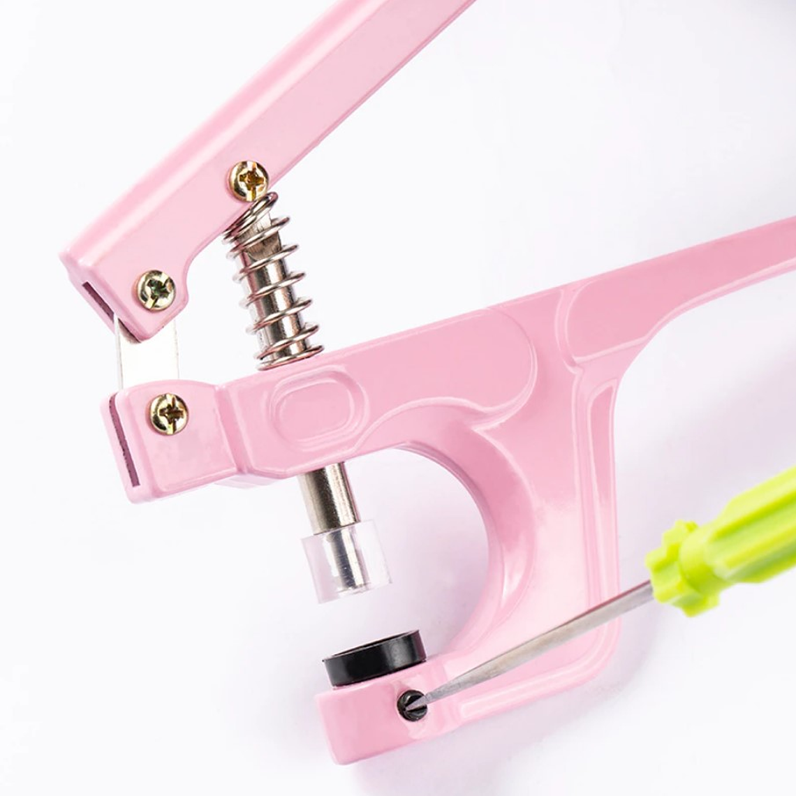 Pinza Remachadora Para Broches Plasticos Snap + 100 Broches 2