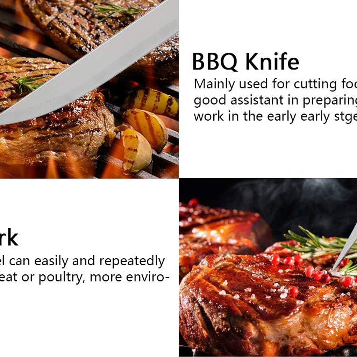 Set Parrillero Asado Barbacoa 5 Pcs En Maleta Kit Parrilla 3