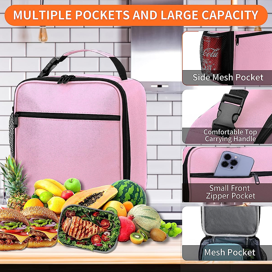 Lonchera Térmica Portátil Hombre Bolsa Del Almuerzo 7