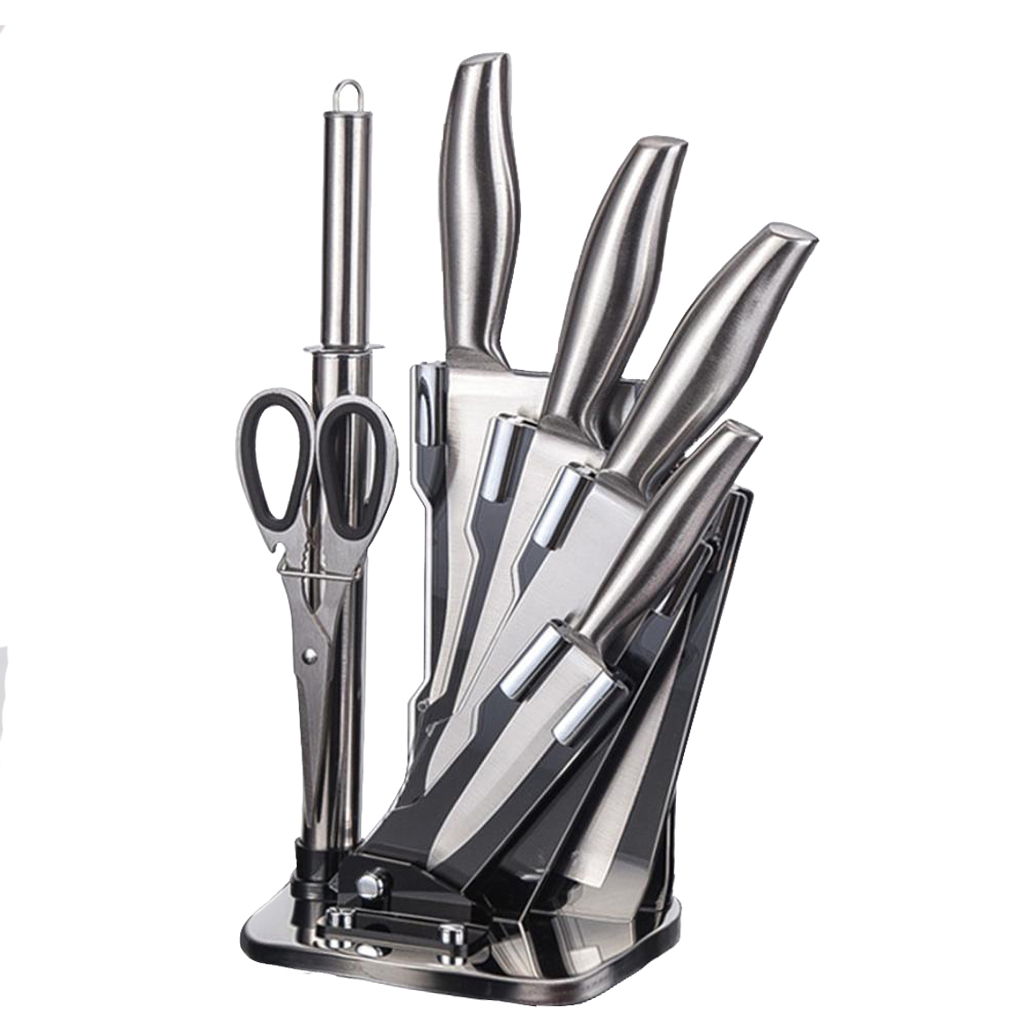 Set De Cuchillos 7 Piezas Acero Inoxidable + Soporte 1
