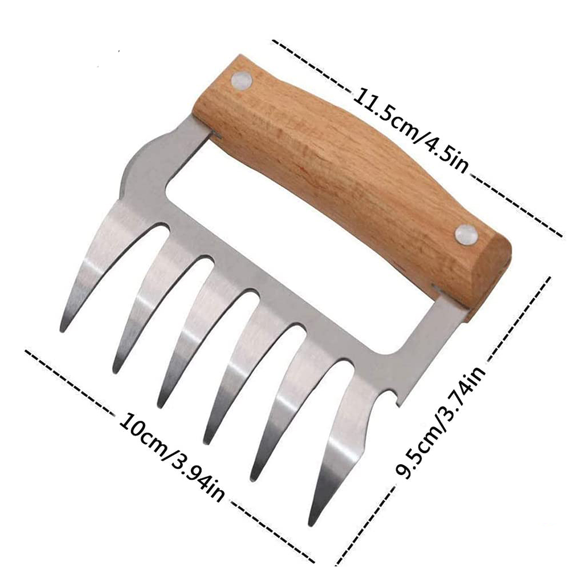 X2 Garras De Oso Acero Inoxidable Para Asados Parrilla Bbq 4