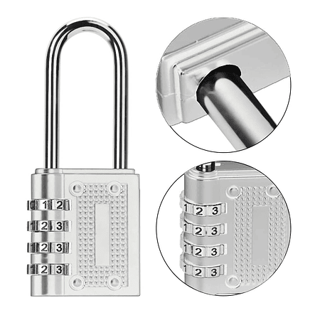 GENERICO Candado 48mm Seguridad Con Clave De Combinacion Giratoria