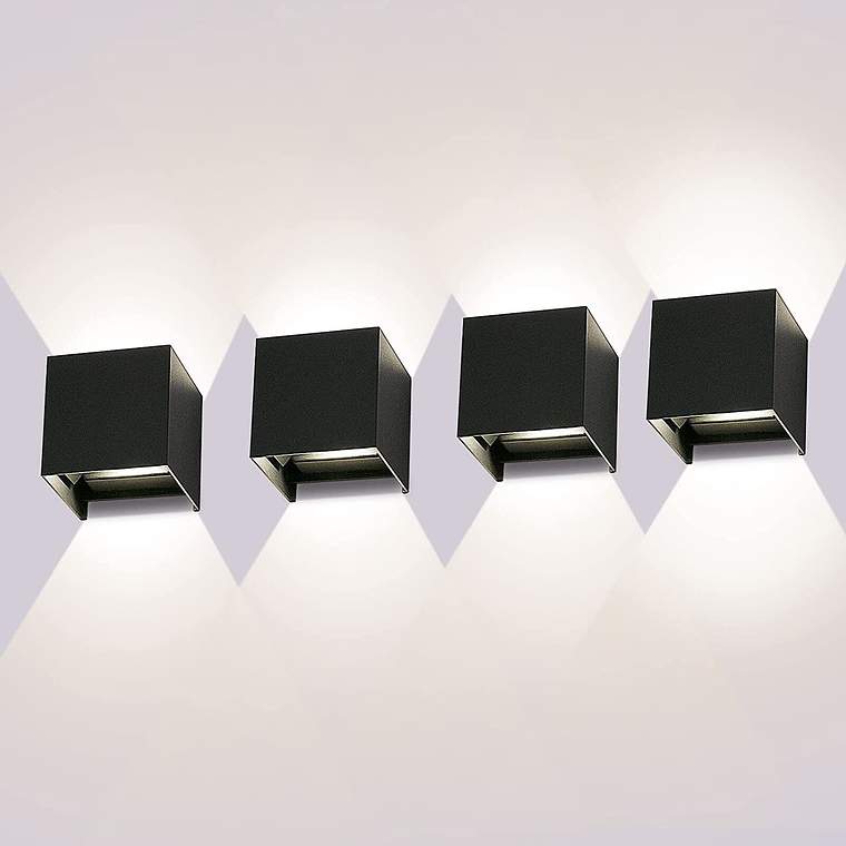 Foco Luz cuadrado Aplique Para Pared Led Exterior 5