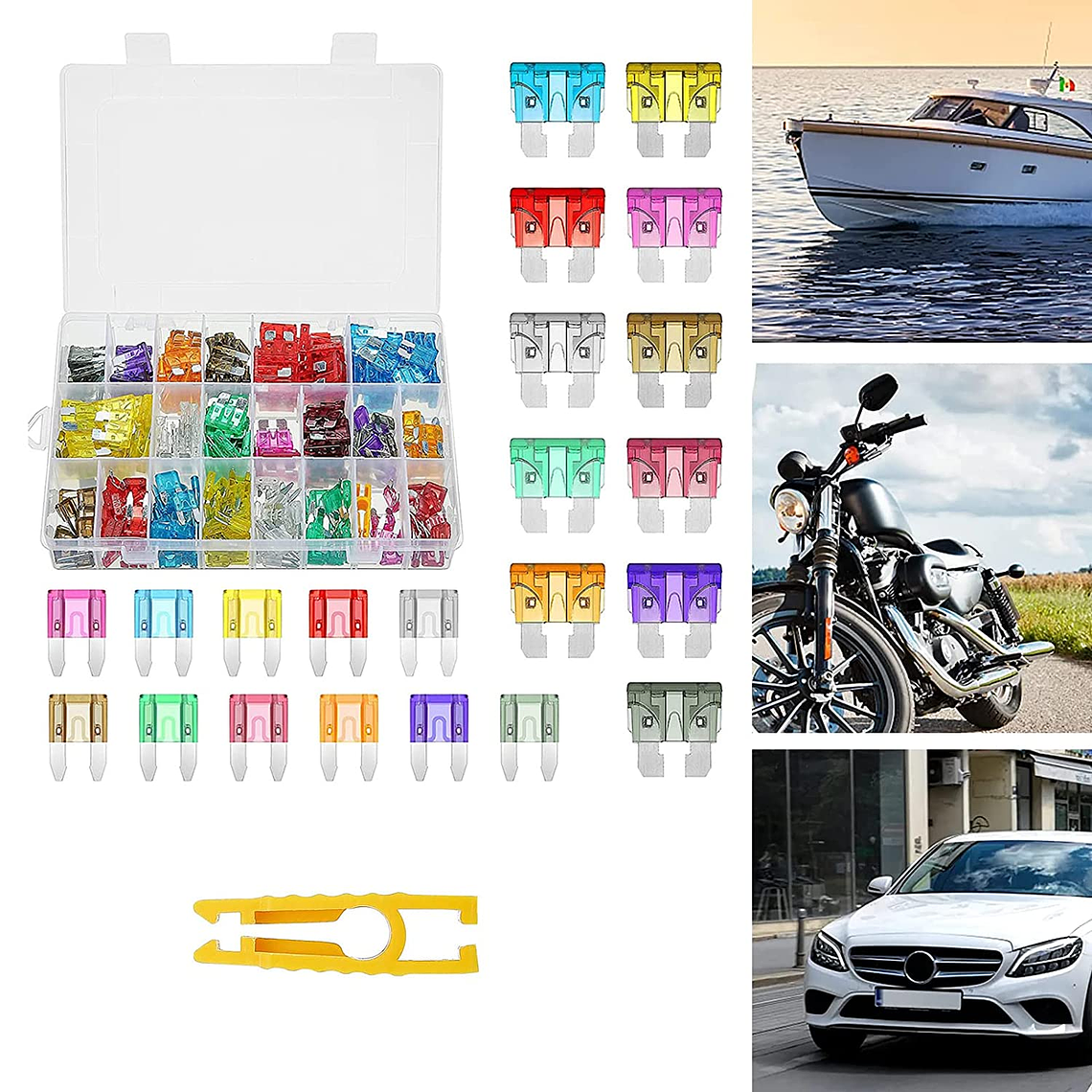 Kit Fusible 300 Unidades Eléctricos 12v Autos Motos + Pinza 1