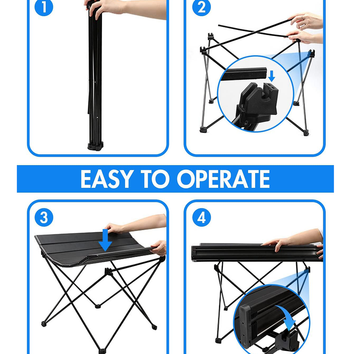 Mesa Plegable Camping Paseo Evento Bolso Portatil 3