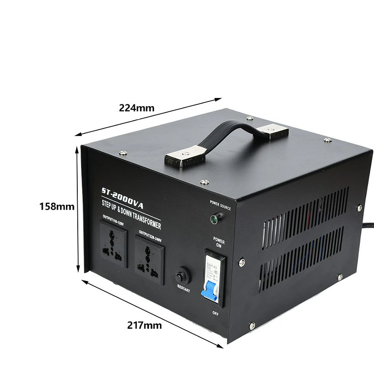 Transformador Voltaje 110v - 220v De 2000 Watts 3
