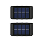 Pack X 2 Lampara Solar 6 Led Exterior Aplique De Muro - Miniatura 2