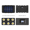 Pack X 2 Lampara Solar 6 Led Exterior Aplique De Muro