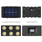 Pack X 2 Lampara Solar 6 Led Exterior Aplique De Muro - Miniatura 3