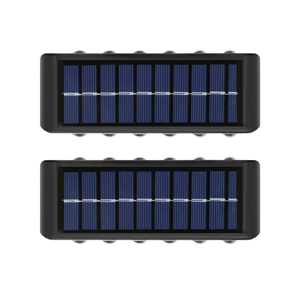 Pack X 2 Lampara Solar 12 Led Exterior Aplique De Muro 2
