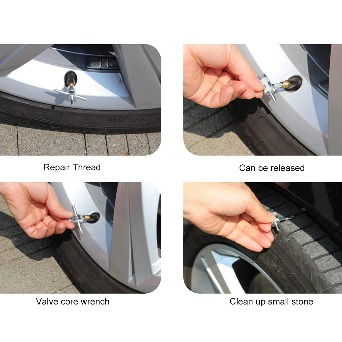 Kit 27 Piezas Reparación Pinchazos Neumático Emergencia Auto 5