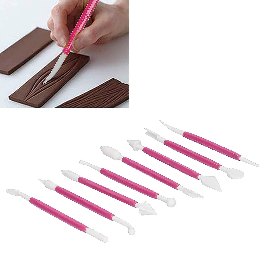 Set De Estecas Para Moldear Fondant Repostería 8 Piezas 1