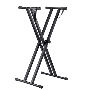 Atril Teclado Doble Barra Ajustable De 7 Niveles Con Correa