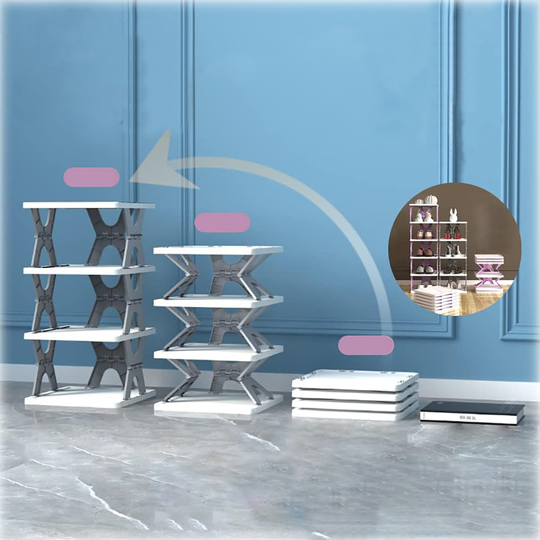 Organizador De Armario Zapatero Plegable 4 Niveles 4