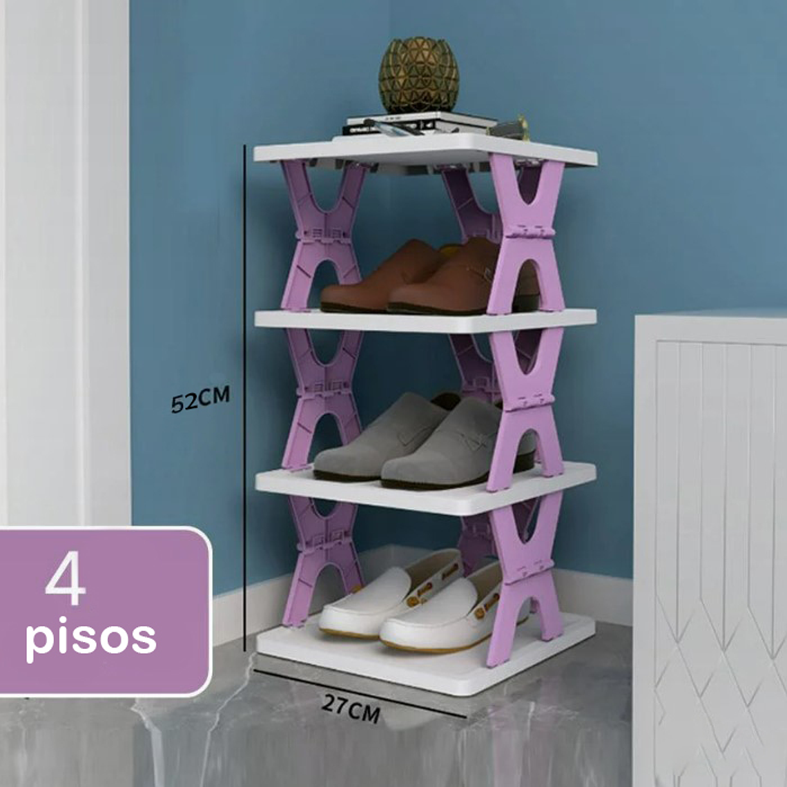 Organizador De Armario Zapatero Plegable 4 Niveles 5