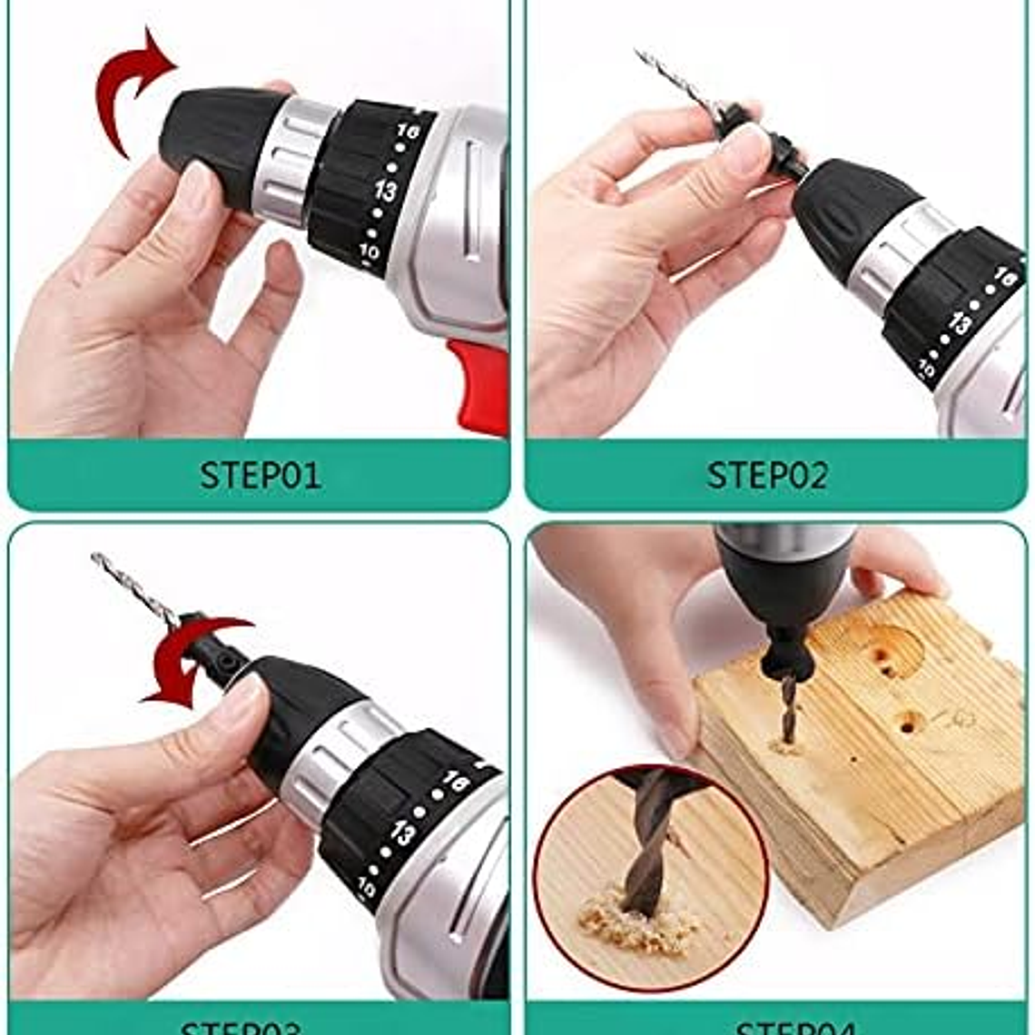 5 Uds Brocas Avellanadores Madera Carpintería 3