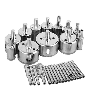 Brocas Copa Para Cerámicos Mármol Vidrio Piedra 28 Pz 6-50mm