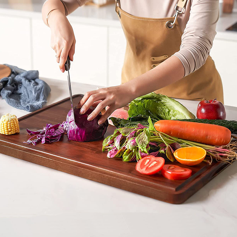 Tabla Picar Y Cortar Carne Verduras De Madera 38 Cm 4