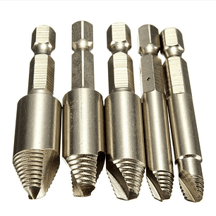 Set Brocas Extractor Tornillos Pernos Rotos Cabeza Rodada
