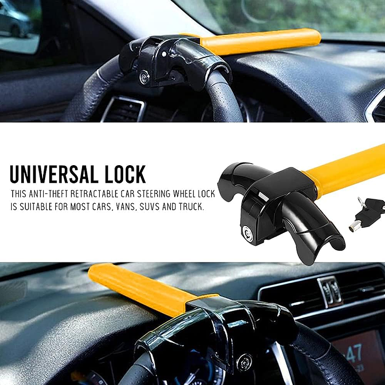 Traba Volante Candado Antirrobo Acero + Llave Seguridad 2