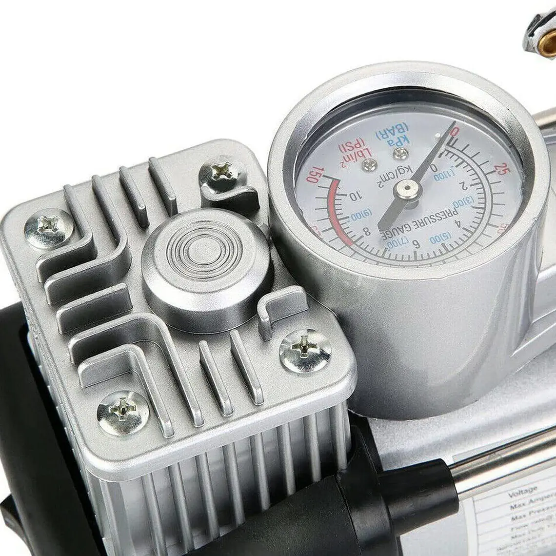 Compresor De Aire Doble Cilindro 12v Inflador Neumaticos 2