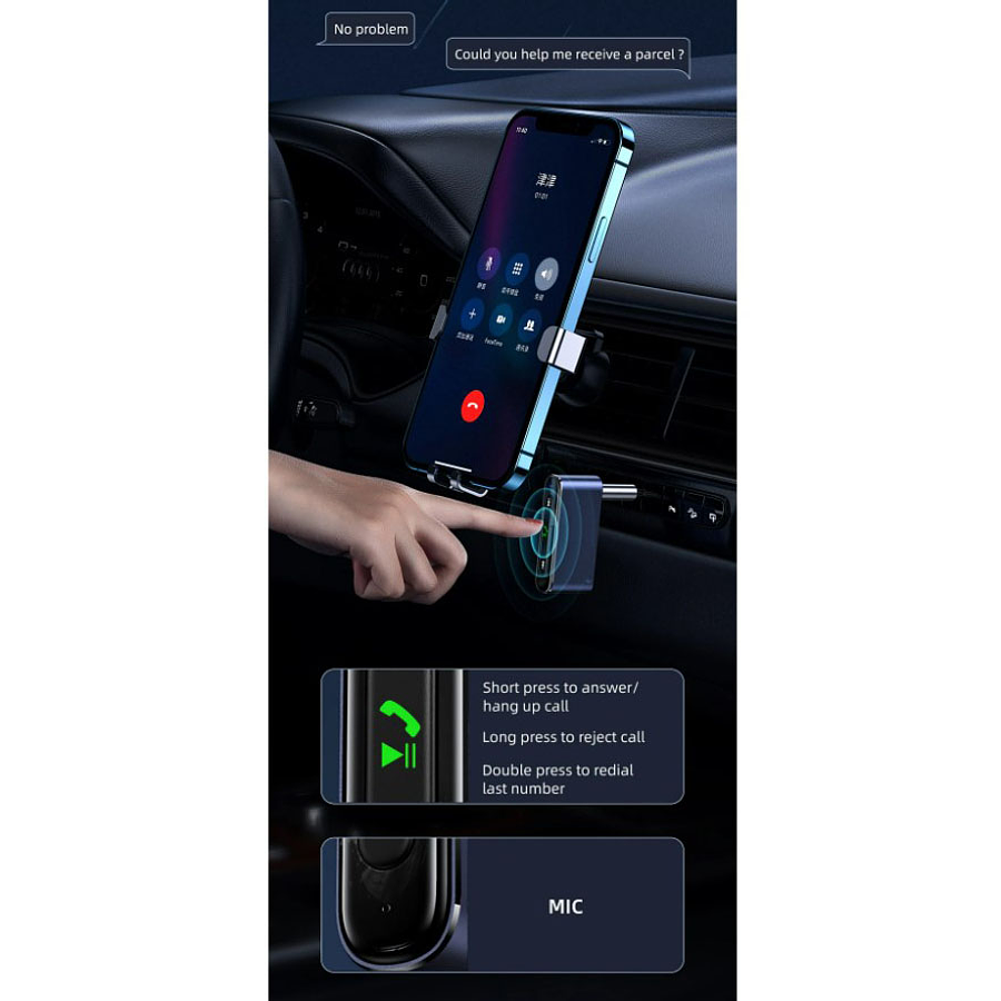 Receptor Bluetooth Auto 3.5mm Manos Libres Aux Car