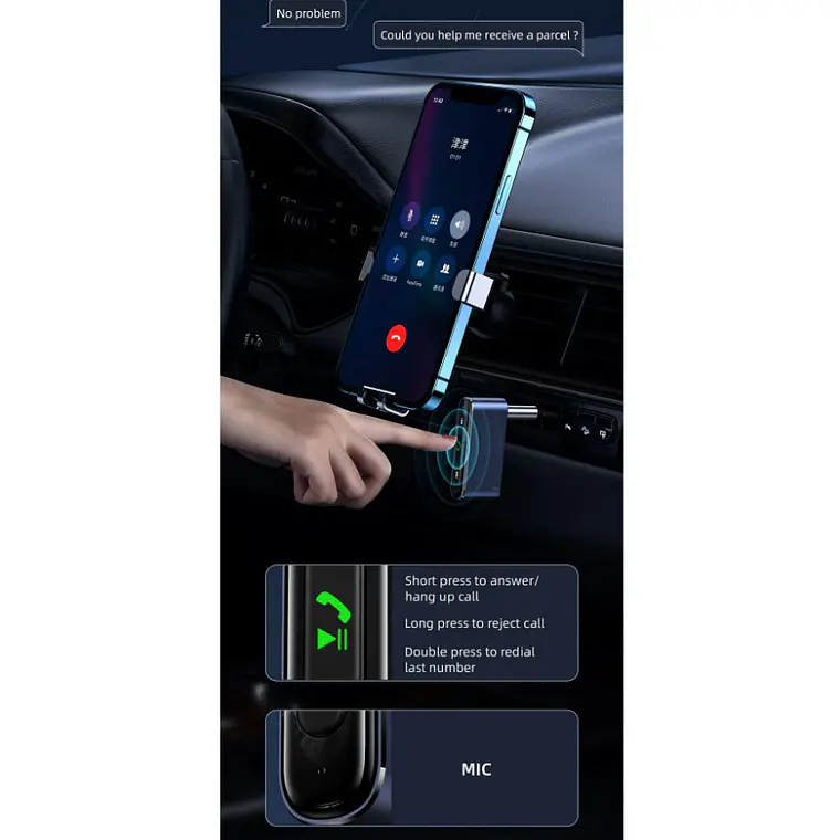 Receptor Bluetooth Auto 3.5mm Manos Libres Aux Car 4