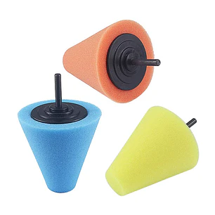 Kit De 3 Piezas Esponjas Pulir En Forma De Cono, Auto
