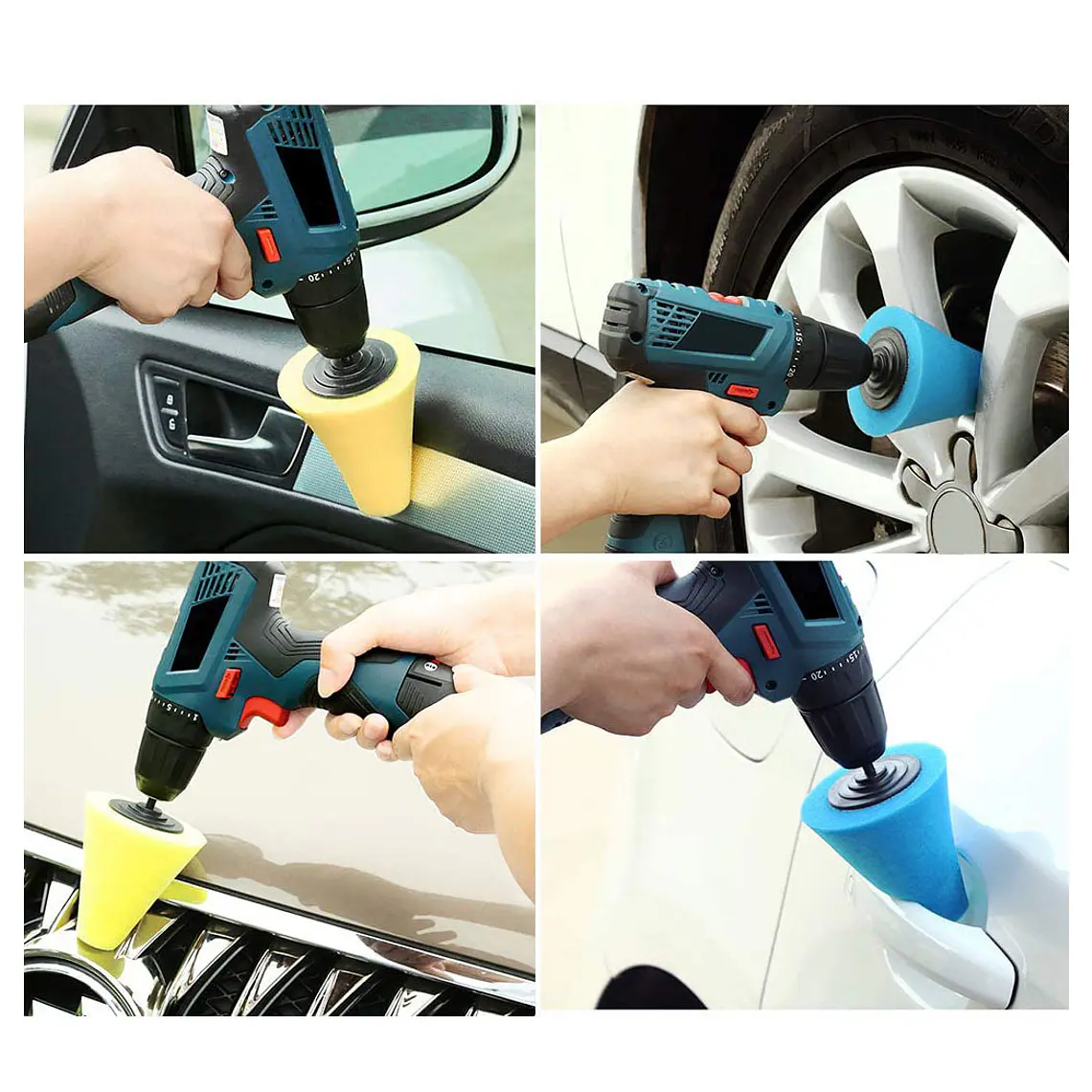 Kit De 3 Piezas Esponjas Pulir En Forma De Cono, Auto 3