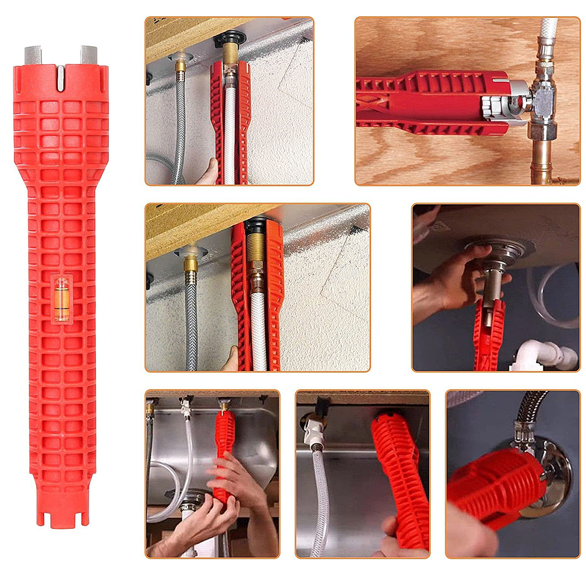 Llave Ajustable Gasfiteria Multi Uso Flexible Desague Cocina 5