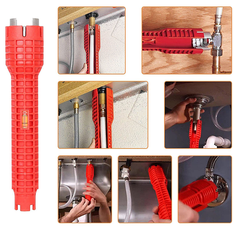 Llave Ajustable Gasfiteria Multi Uso Flexible Desague Cocina 5