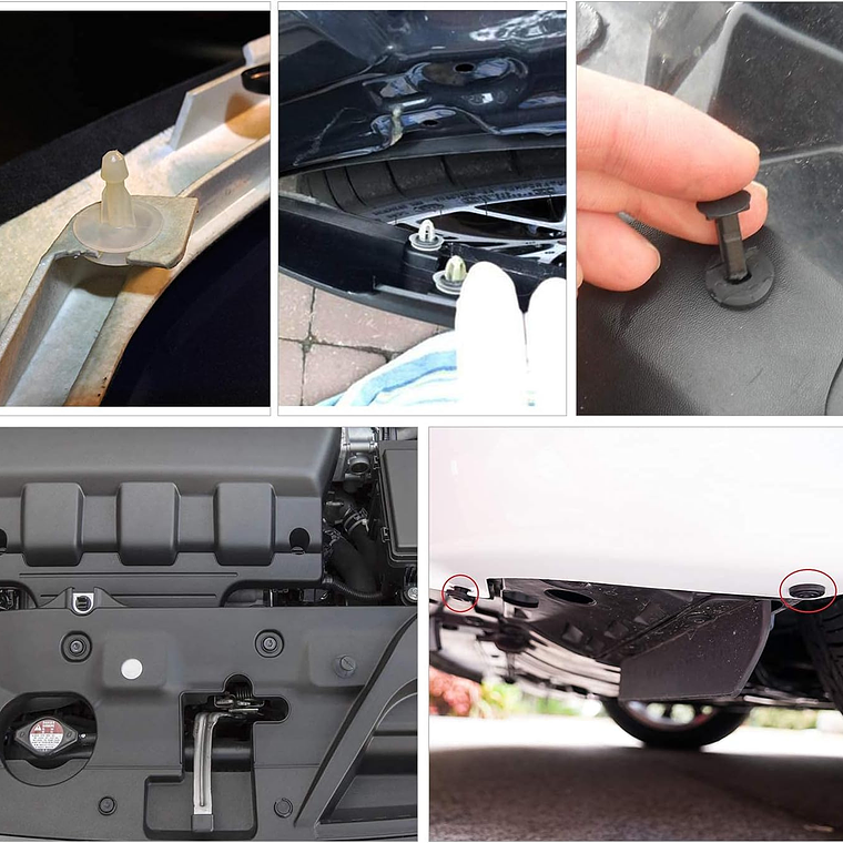 Set 460 Clips Broches Puerta Parachoque Auto Tapabarro Reten 4