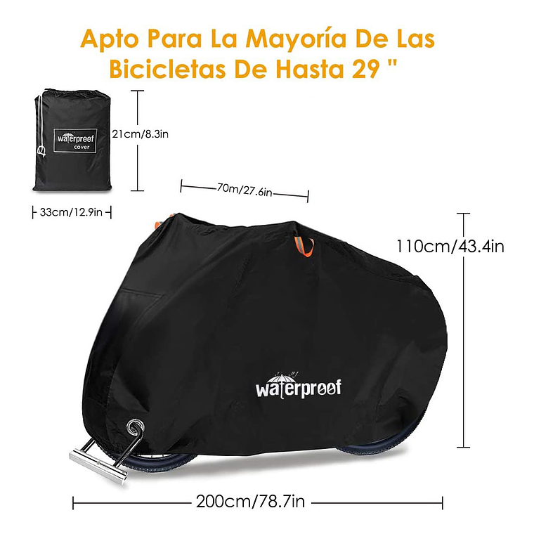 Carpa Cobertor Funda Para Bicicleta Impermeable 110 X 200cm 4