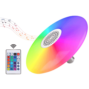 Ampolleta Ufo Bluetooth Rbg E27 Control Remoto Parlante