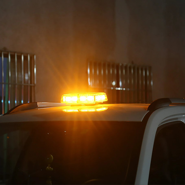 Baliza Luz Led Ámbar Techo Iman 12v-24v Estroboscópica 3