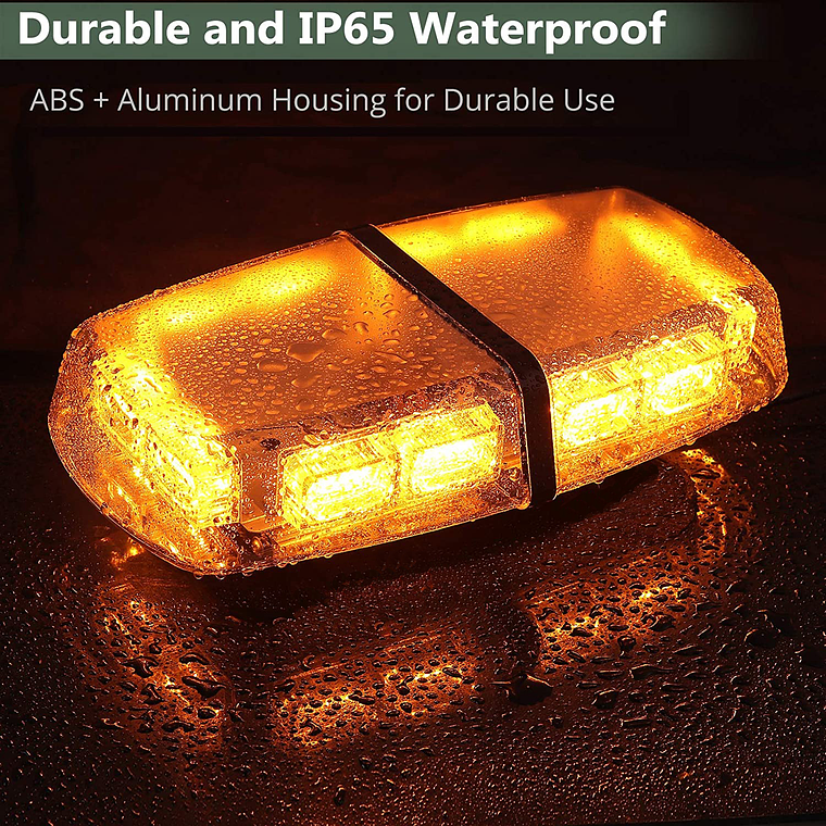 Baliza Luz Led Ámbar Techo Iman 12v-24v Estroboscópica 5