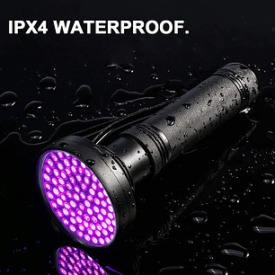 Linterna Ultravioleta 100 Led Uv Usa Pilas Múltiples Usos