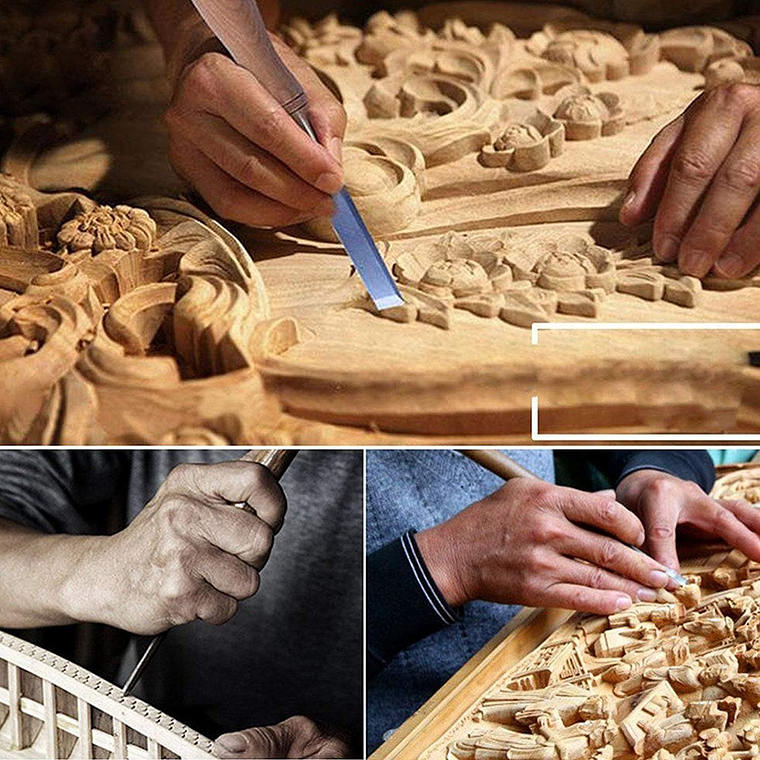 Juego De Cinceles Para Tallar Madera Gubia 12 Pcs 4