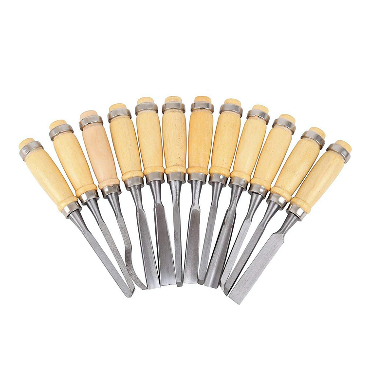 Juego De Cinceles Para Tallar Madera Gubia 12 Pcs 2